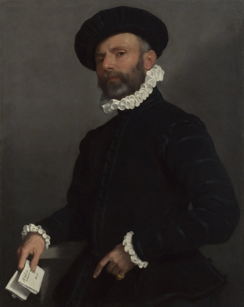 Uomo che tiene una lettera - Giovanni Battista Moroni
