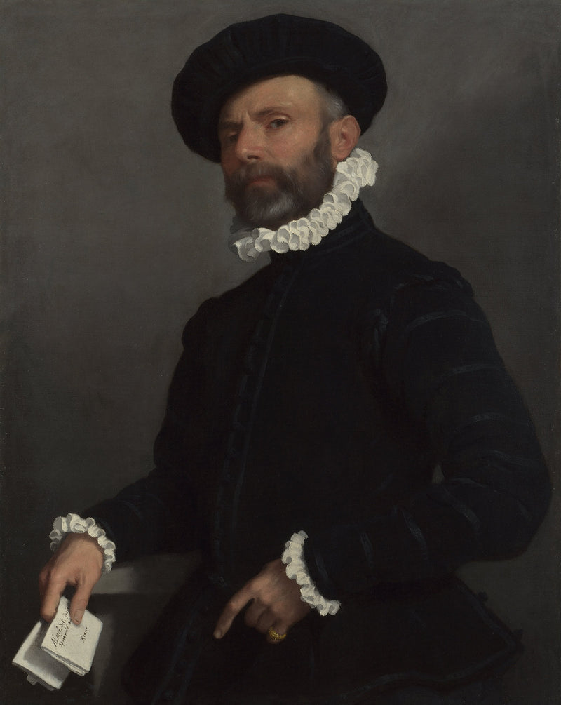 Uomo che tiene una lettera - Giovanni Battista Moroni
