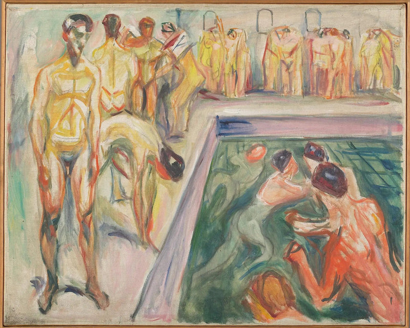 Uomini nudi alla piscina - Edvard Munch