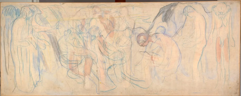 Uomini nudi in un paesaggio - Edvard Munch