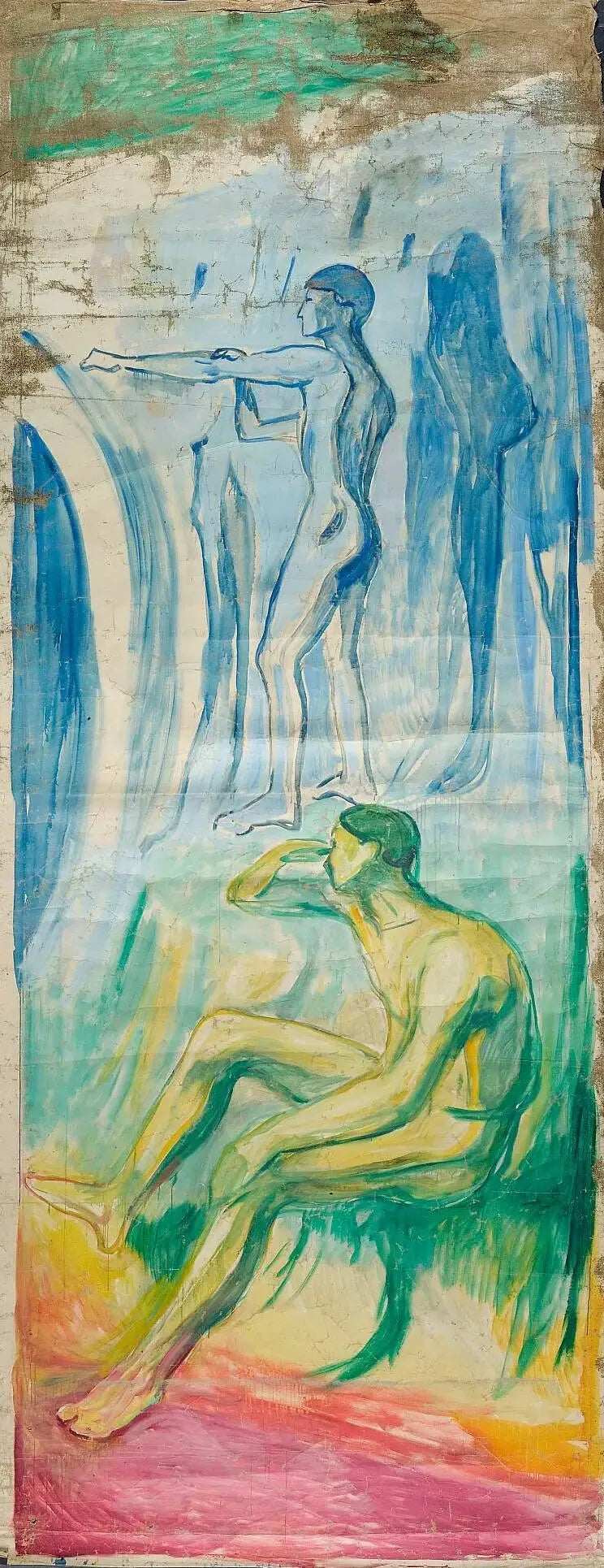 Hommes tournés vers le soleil - Edvard Munch image 1 copie de tableau peinte à la main