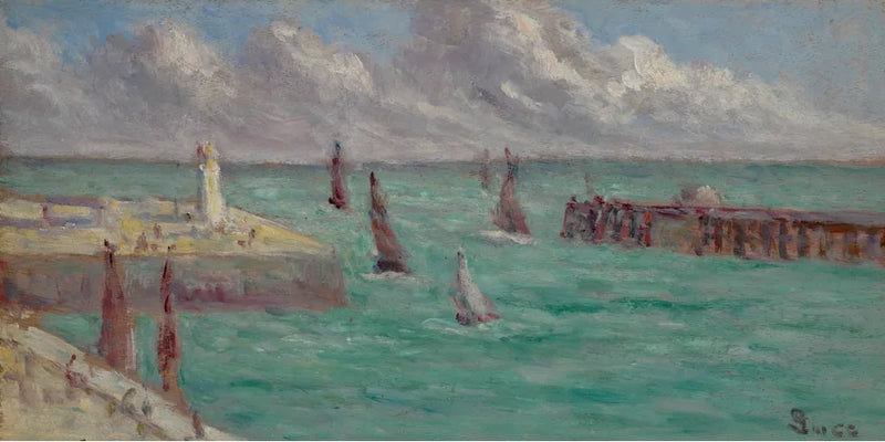 Honfleur, il faro e la banchina - Maximilien Luce