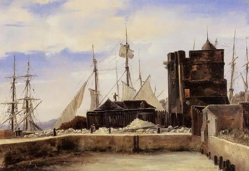 Honfleur, il vecchio molo - Jean-Baptiste Camille Corot