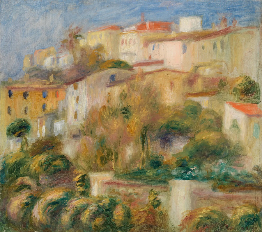 Case su una collina (Gruppo di case su un pendio) - Pierre-Auguste Renoir