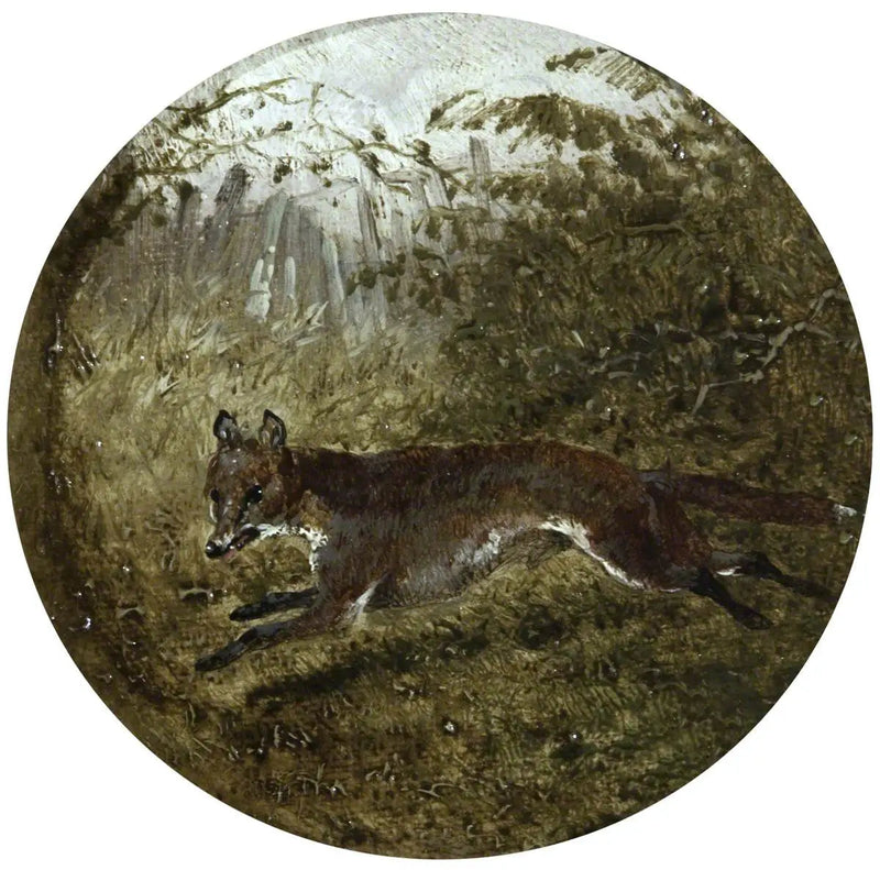 Otto scene circolari di caccia alla volpe: la fuga della volpe - John Frederick Herring, Sr.