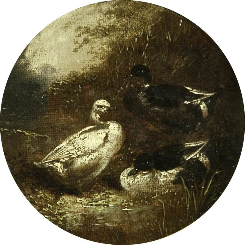 Otto scene di fattoria circolari: Anatre - John Frederick Herring, Sr.
