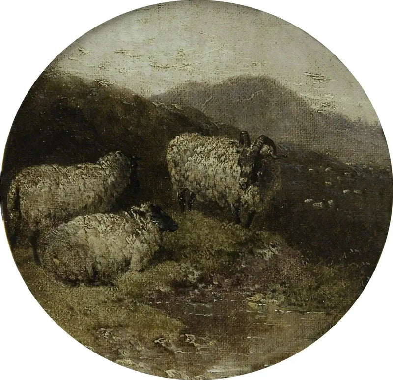 Otto scene di fattoria circolari: le pecore - John Frederick Herring, Sr.