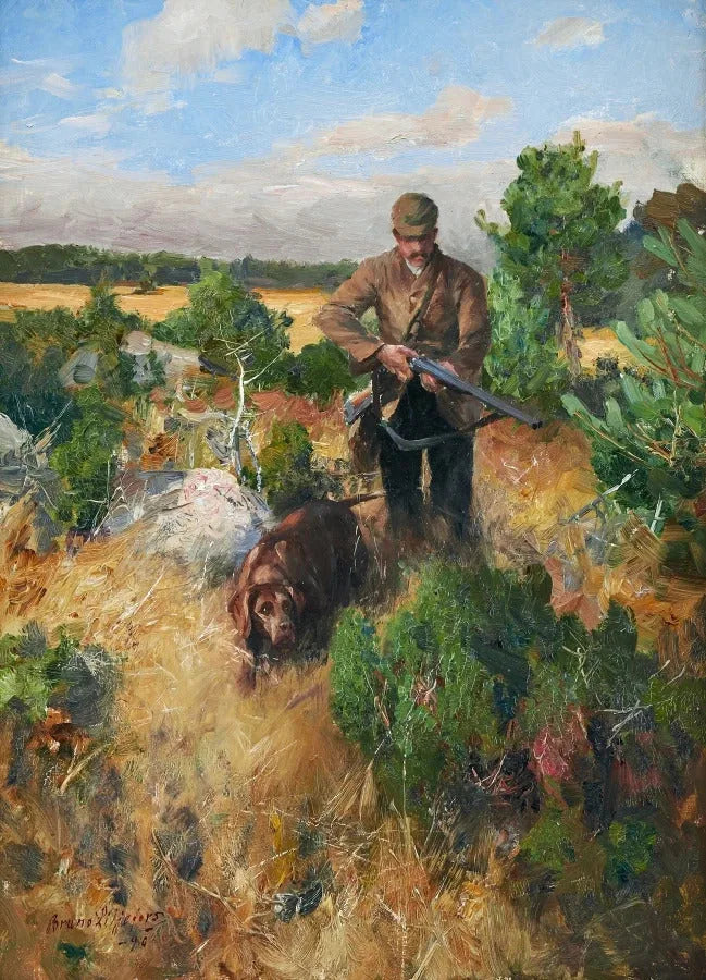 Cacciatore con il suo cane - Bruno Liljefors