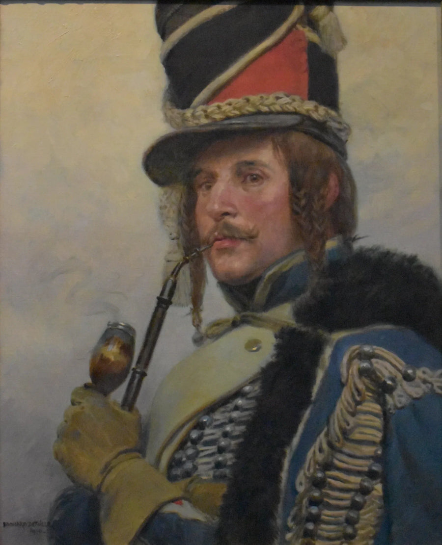 Hussard fumant la pipa - Édouard Detaille