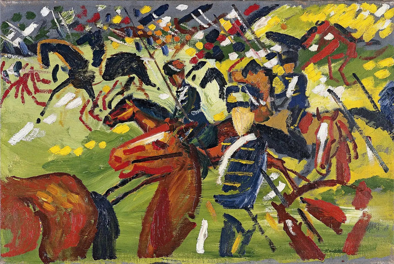 Hussardi in uscita - August Macke