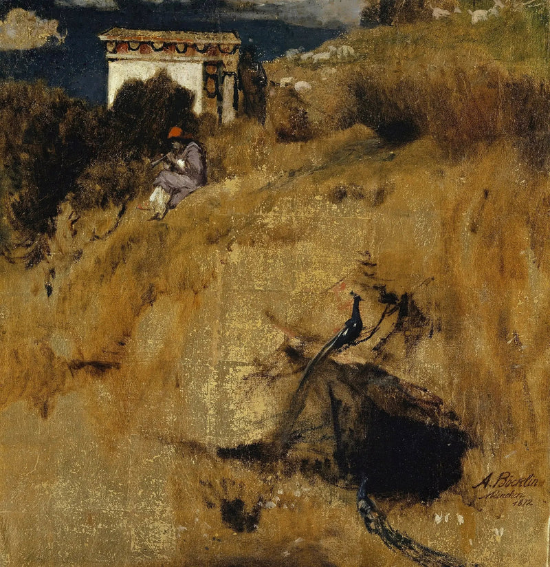 Idillio (frammento di paravento) - Arnold Böcklin