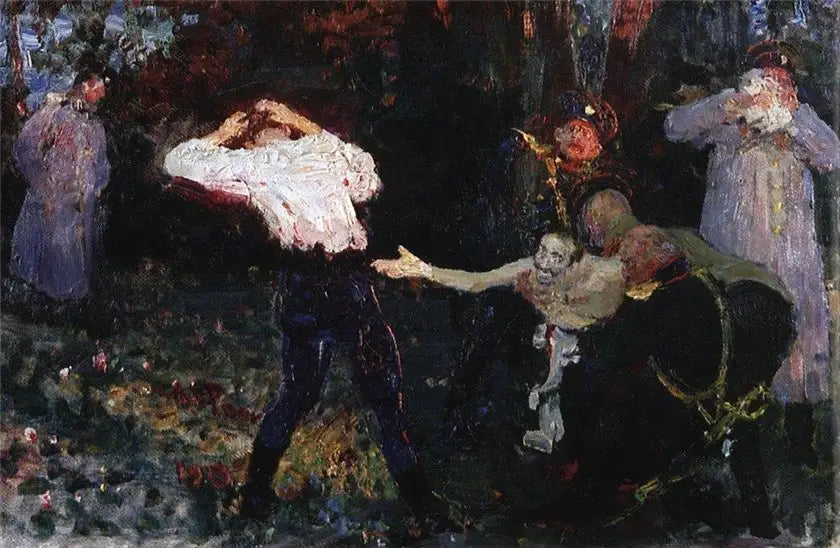 Дуэль. Эскиз - Ilya Repin image 1 reproduction de peinture à l’huile