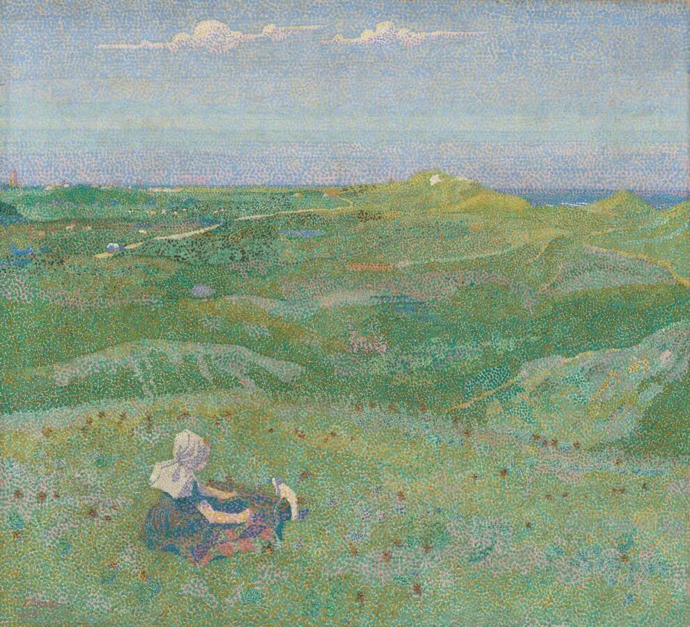 In de duinen te Domburg - Jan Toorop image 1 copie de tableau peinte à la main