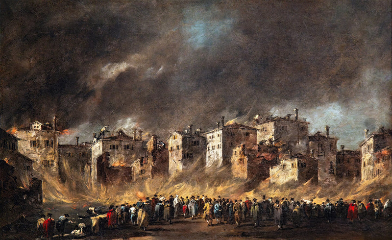 Incendio nei magazzini di olio di San Marcuola - Francesco Guardi