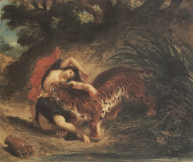 Indiana morsa da una tigre - Eugène Delacroix