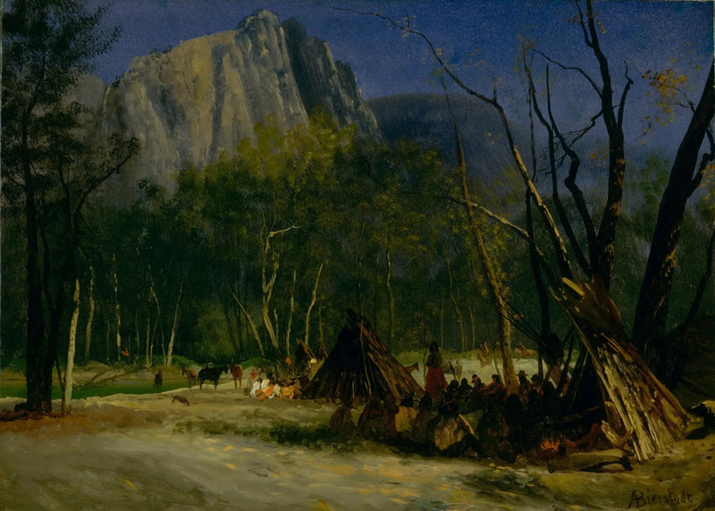 Indiani al Consiglio, California - Albert Bierstadt