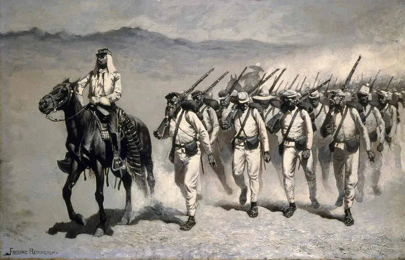 Infanterie mexicaine « In marcia » - Frederic Remington