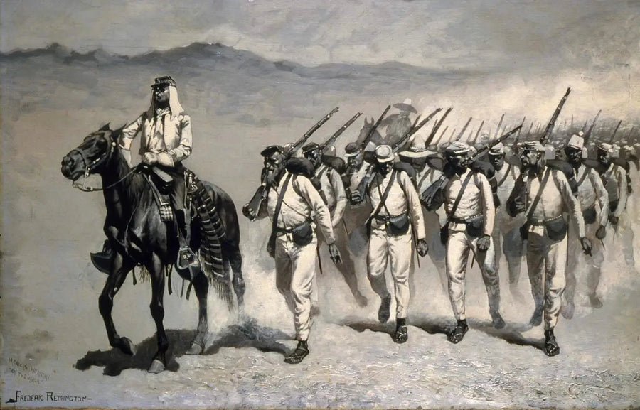 Infanterie mexicaine « In marcia » - Frederic Remington
