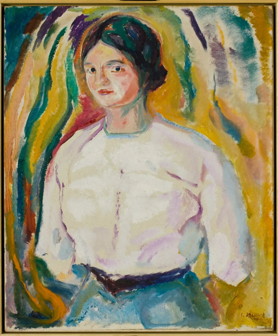 Ingeborg con le mani dietro la schiena - Edvard Munch