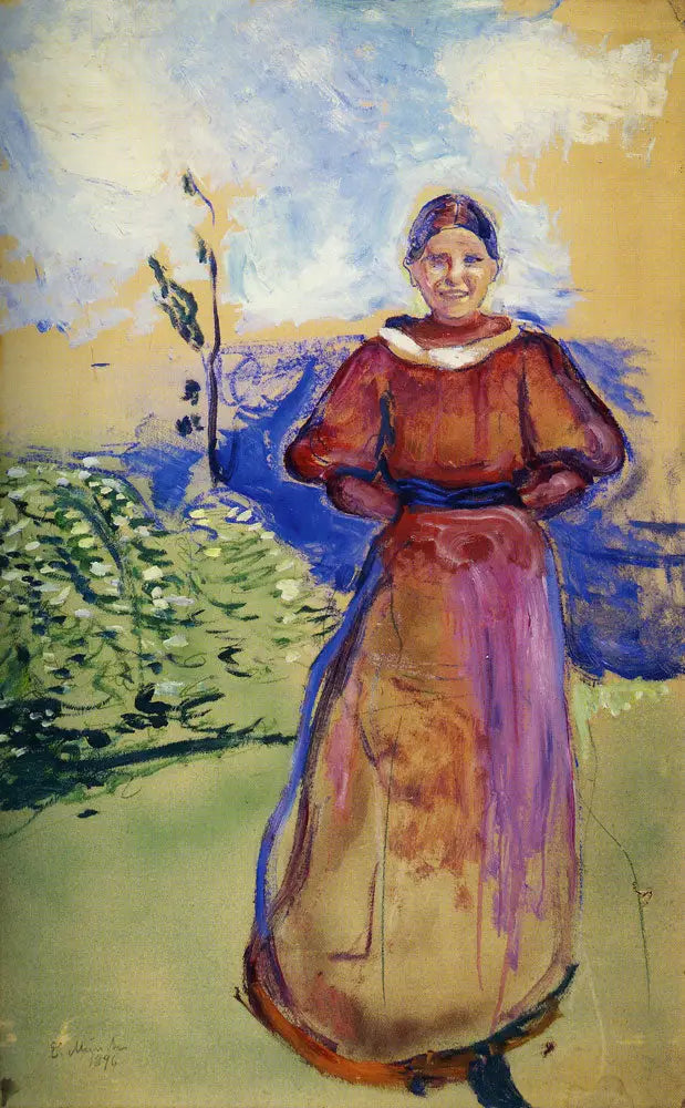 Inger in un abito rosso - Edvard Munch