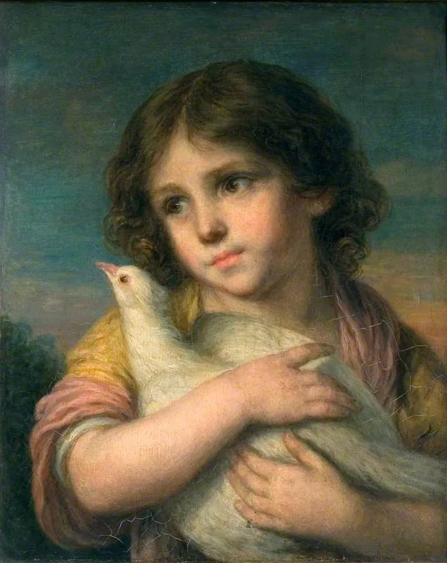 Innocence : Una ragazza con una colomba - Jean-Baptiste Greuze