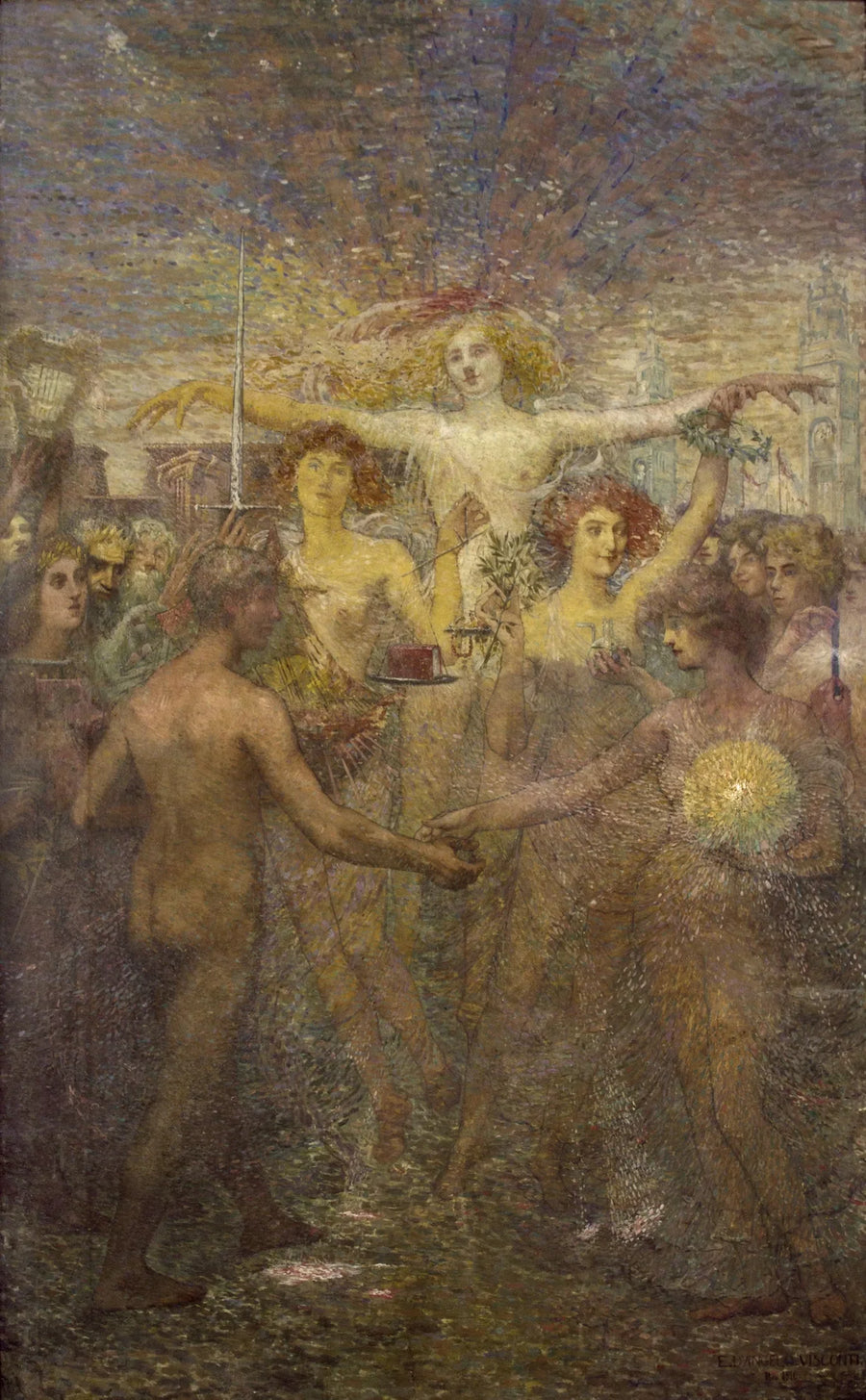 Istruzione (Solidarietà di Humana) - Painel da Biblioteca Nacional - Eliseu Visconti