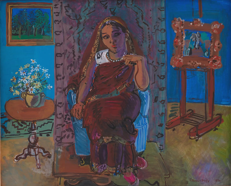 Interiør med indisk kvinde - Raoul Dufy