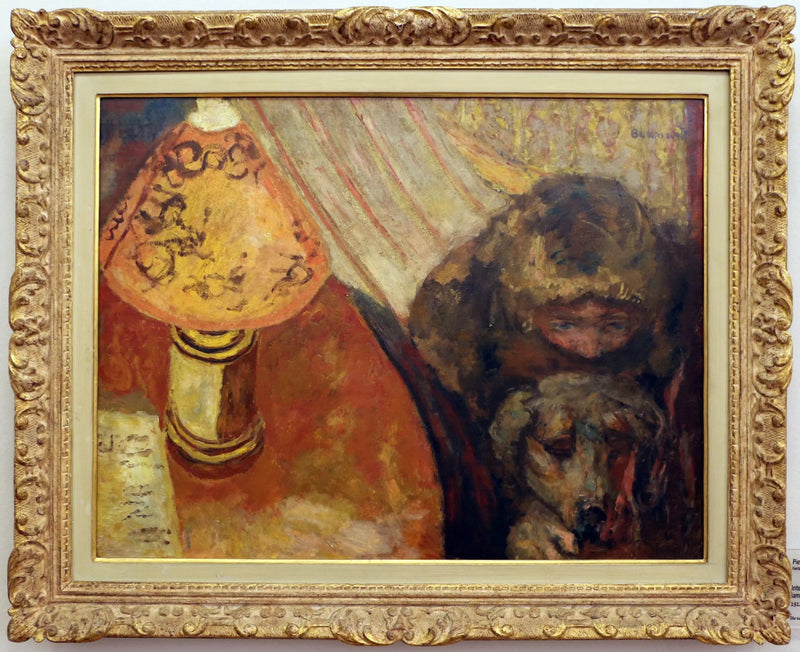 Interno (alla luce della lampada) - Pierre Bonnard