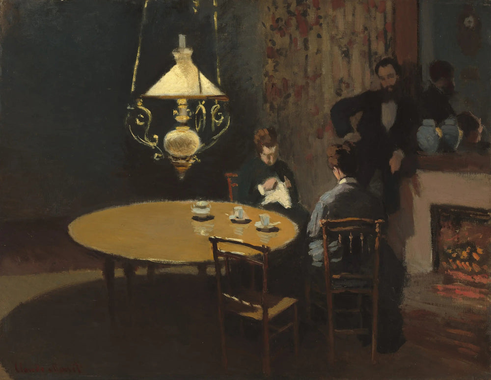 Intérieur, Après dîner - Claude Monet image 1 copie peinte à la main à l’huile