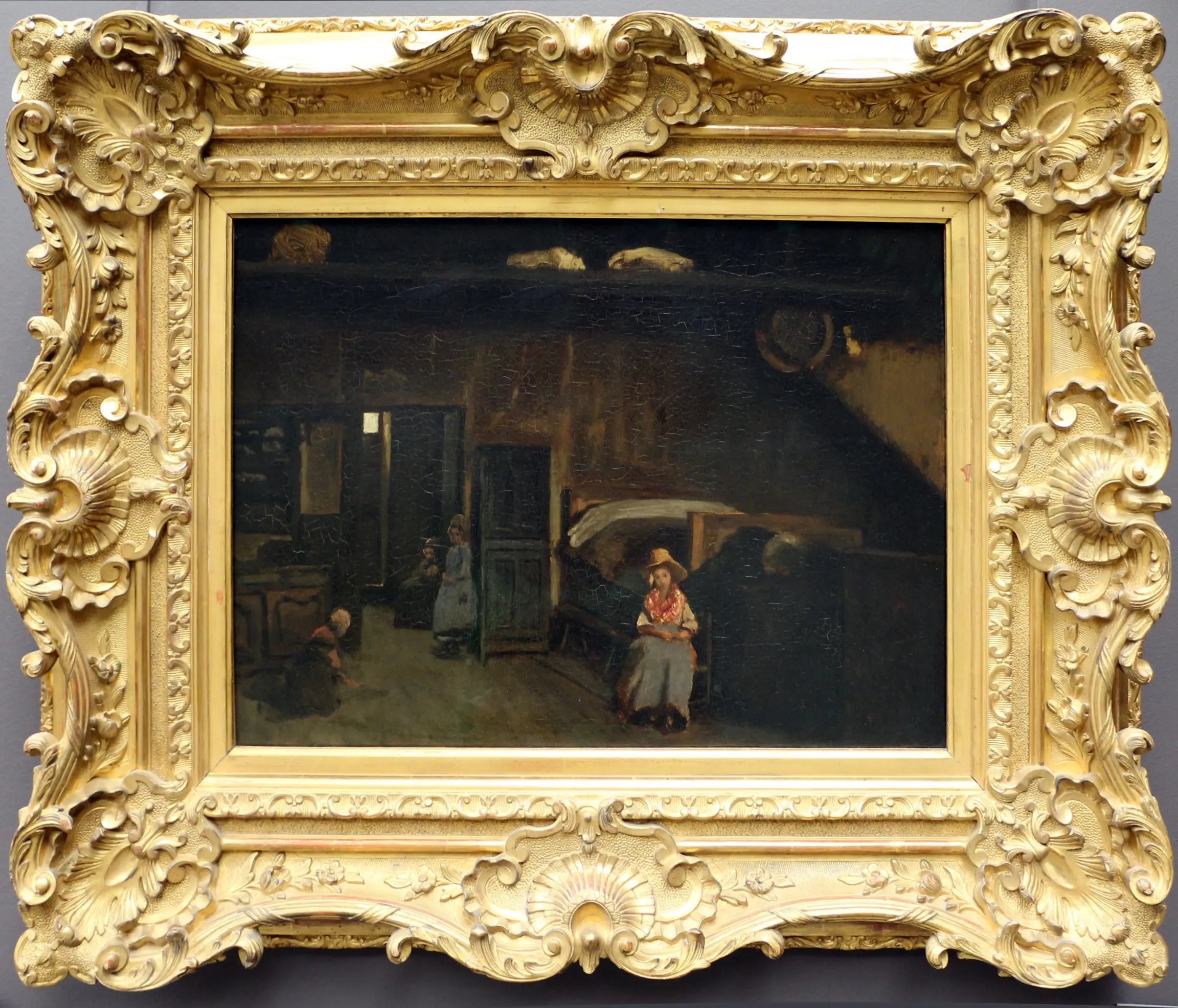 Intérieur au mas Bilier près de Limoges - Jean-Baptiste Camille Corot - Alpha Reproduction