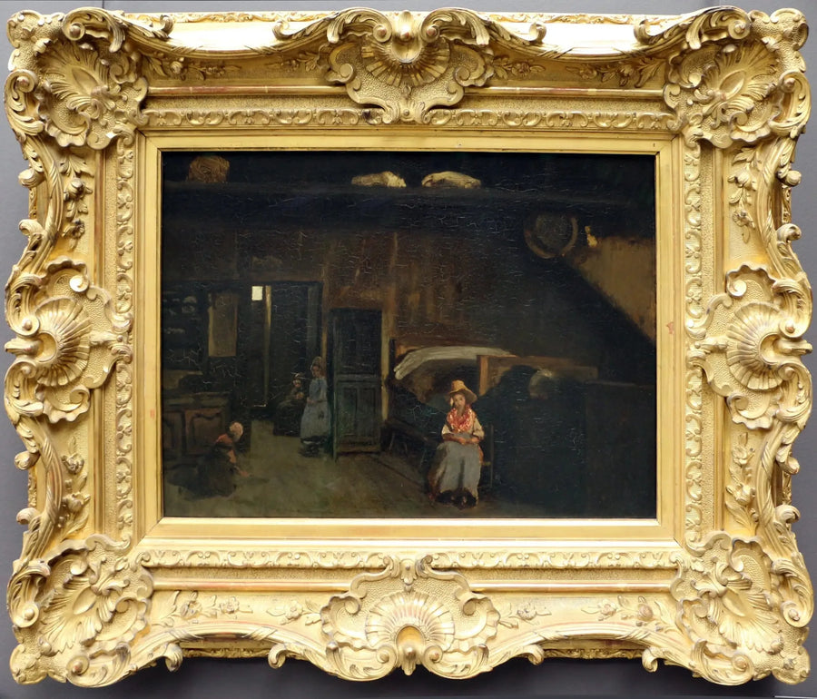 Interno al mas Bilier, vicino a Limoges - Jean-Baptiste Camille Corot