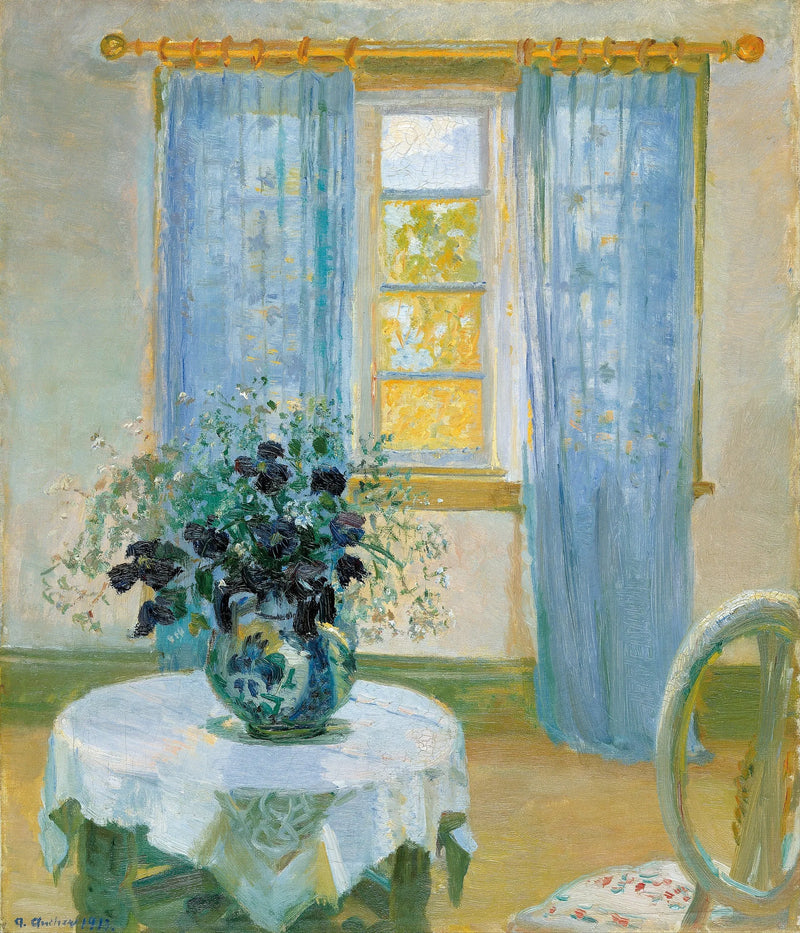 Interno con clematide - Anna Ancher