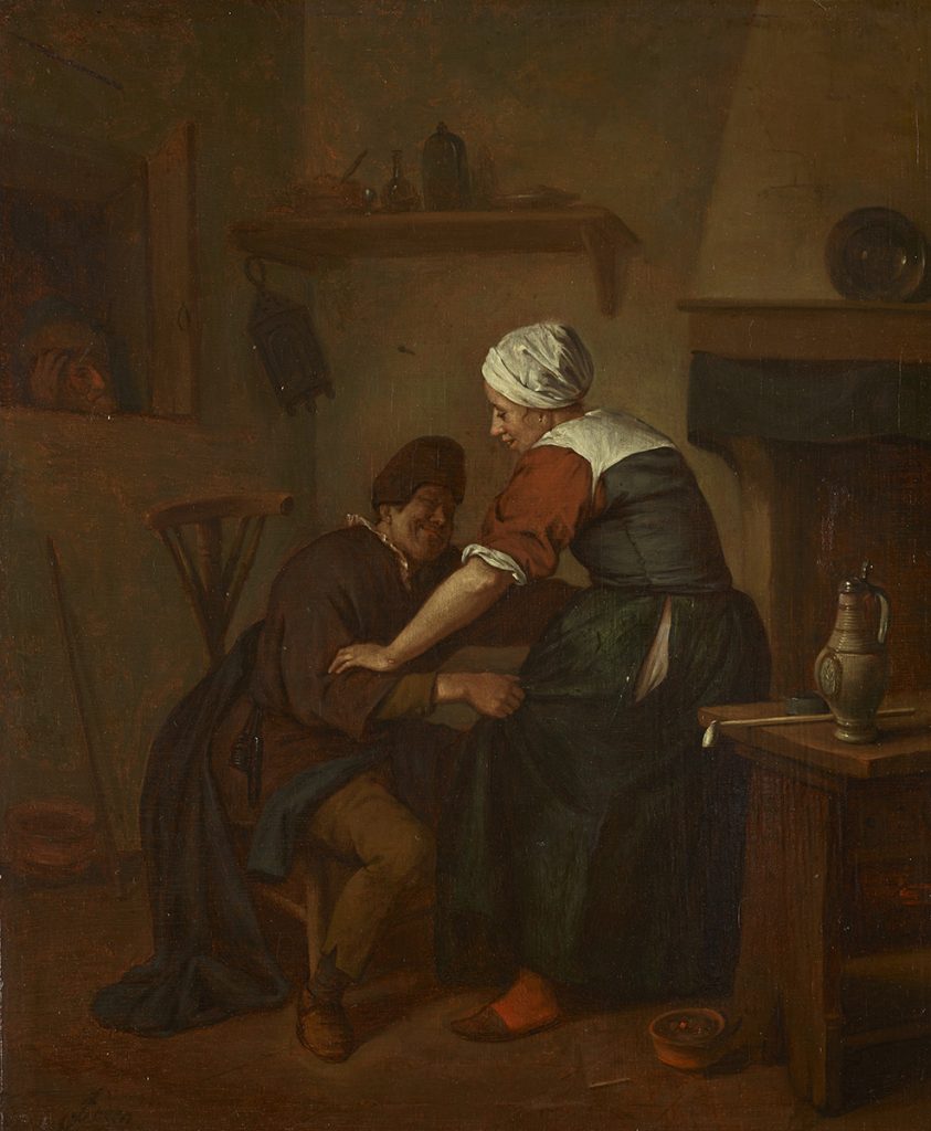 Intérieur avec figures - Jan Steen image 1 reproduction de peinture à l’huile