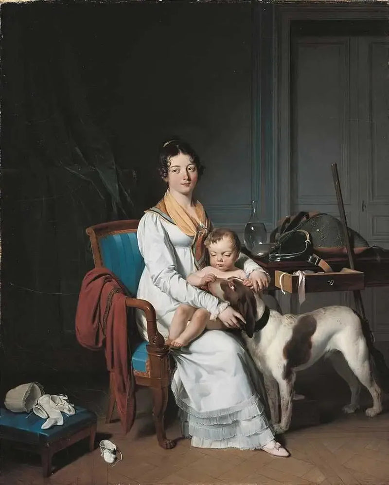 Interno con madre e bambino - Louis-Léopold Boilly
