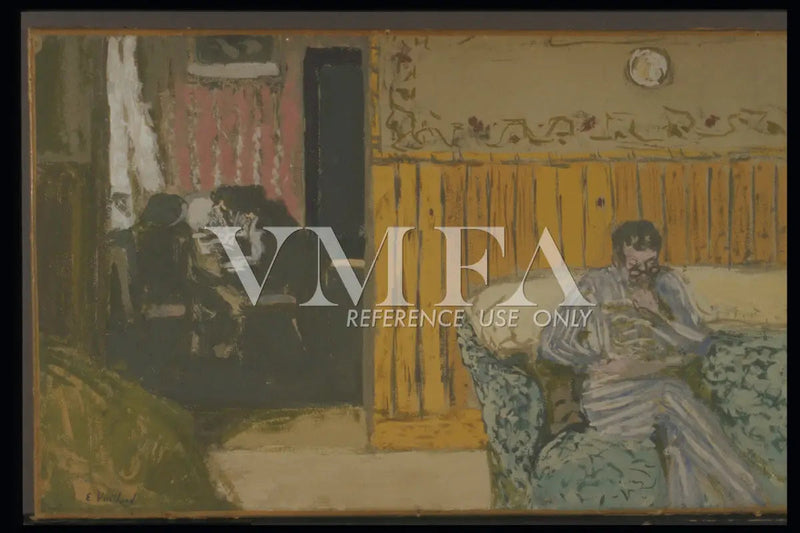 Interno con un uomo che legge - Édouard Vuillard