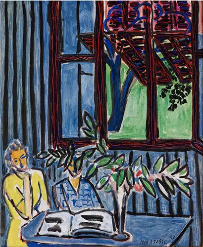 Interno blu con due ragazze - Henri Matisse