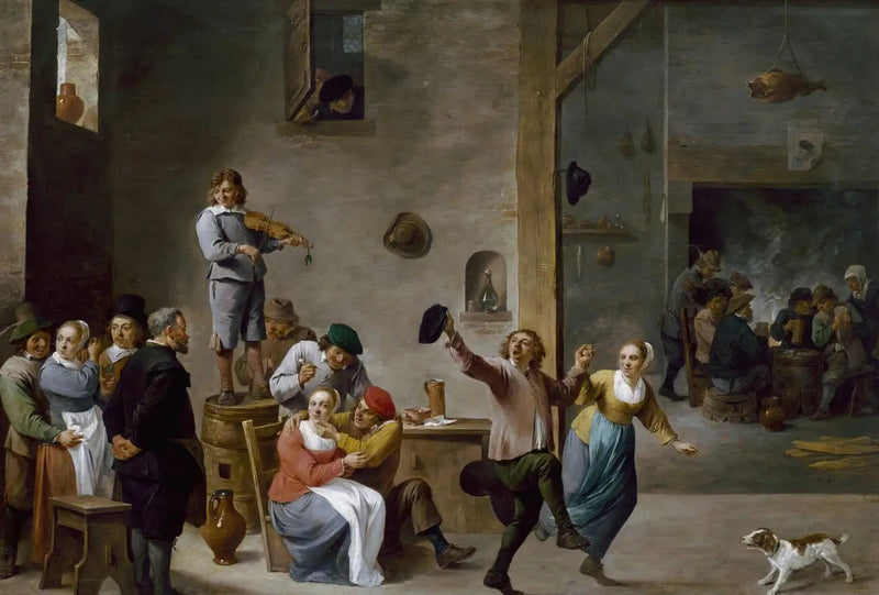 Interno di una locanda con contadini che ballano - David Teniers il Giovane