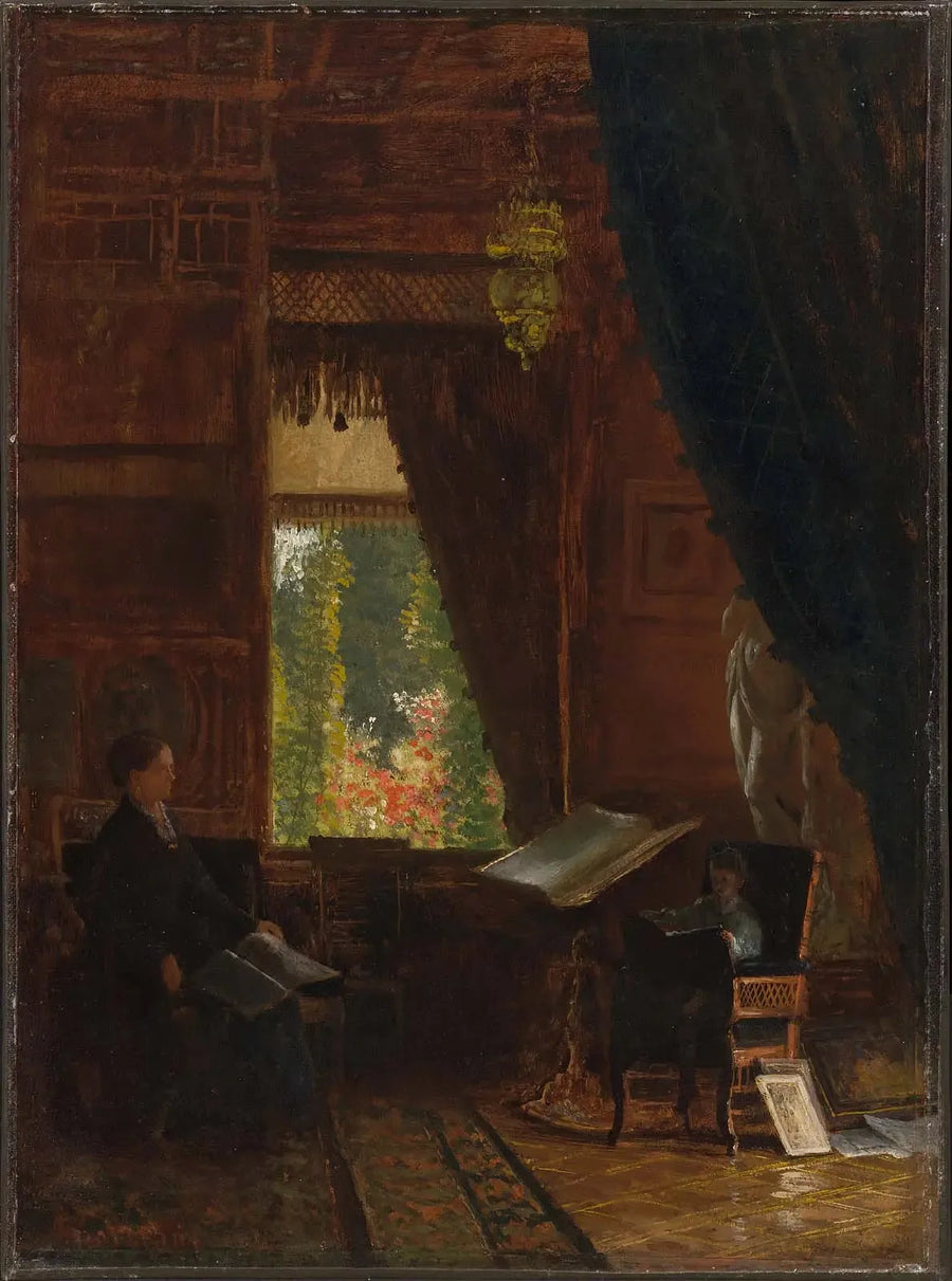 Interno di una biblioteca - Albert Bierstadt