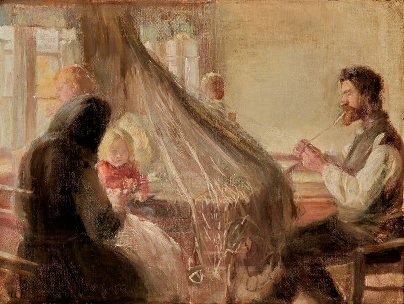 Interno di una casa di pescatori a Skagen. - Anna Ancher