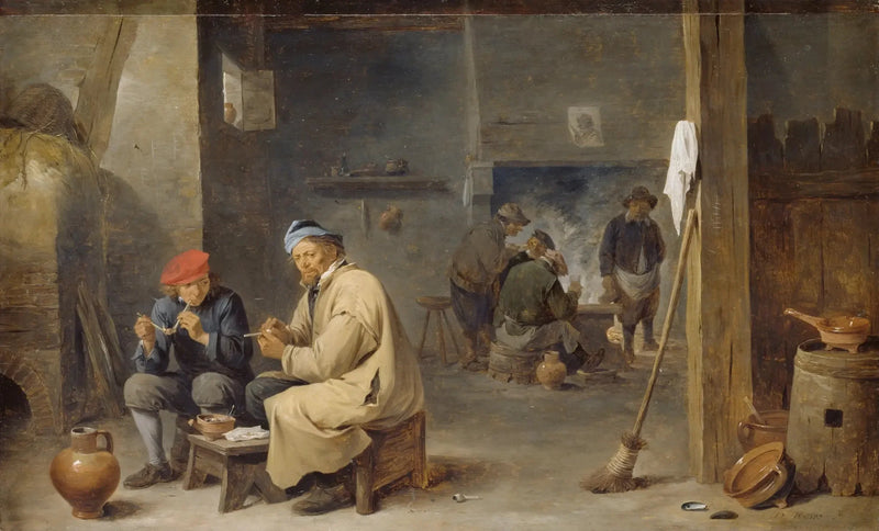 Interno di una taverna con contadini fumatori - David Teniers il Giovane