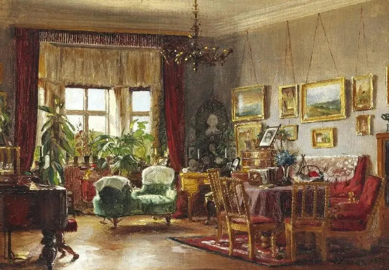 Interno della casa d'infanzia dell'artista in Strandgade 30 a Christianshavn, - Peder Severin Krøyer