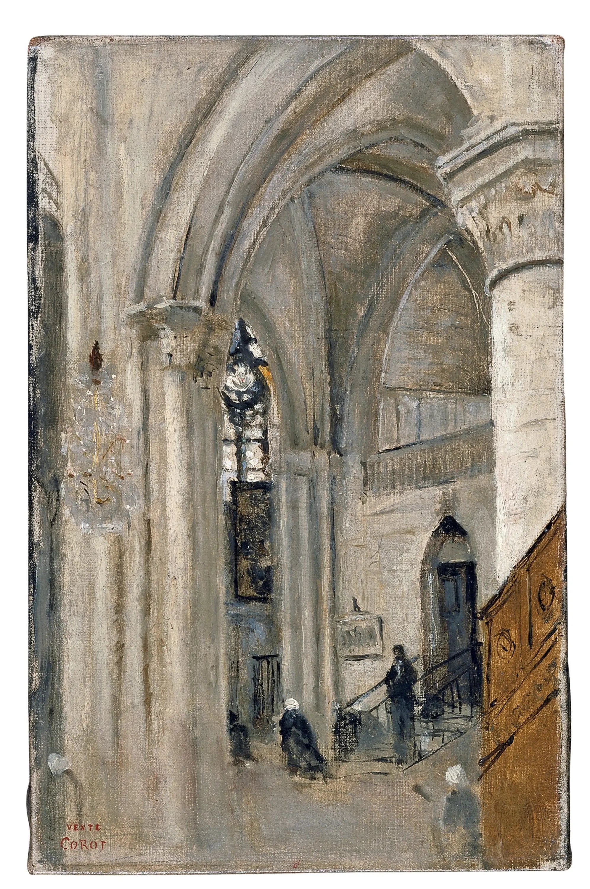 Intérieur de l’église de Mantes - Jean-Baptiste Camille Corot - Alpha Reproduction