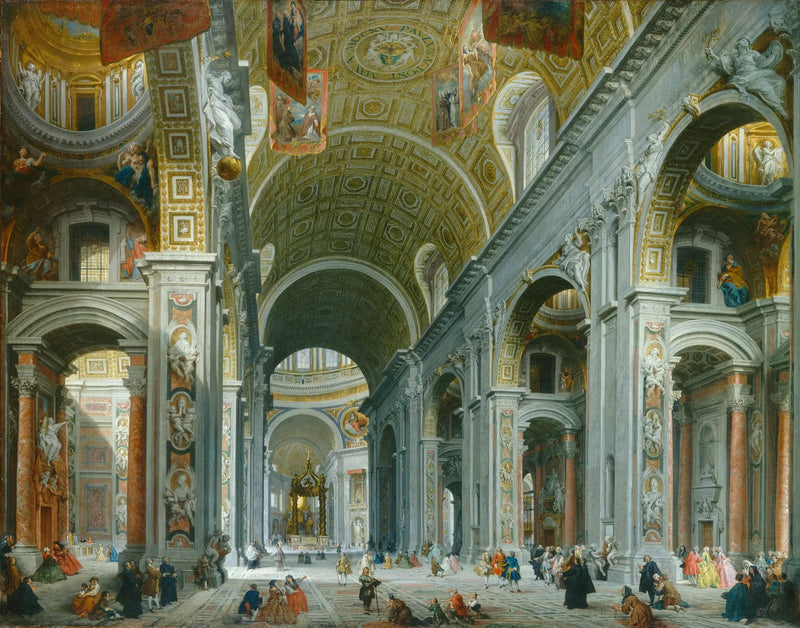 Interno di San Pietro, Roma - Giovanni Paolo Panini