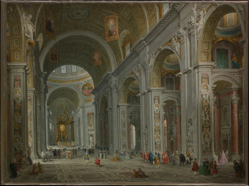 Interno di San Pietro, Roma - Giovanni Paolo Panini