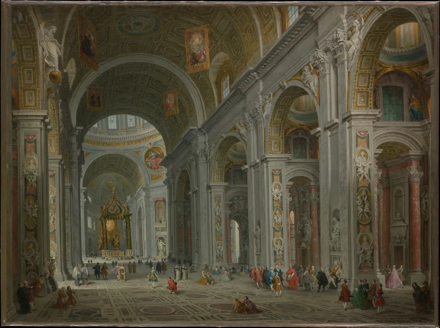 Interno di San Pietro, Roma - Giovanni Paolo Panini