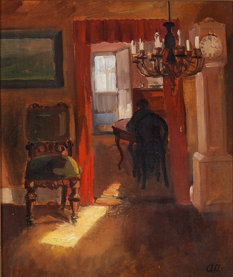 Interno di Skagen con un raggio di sole sul pavimento. - Anna Ancher