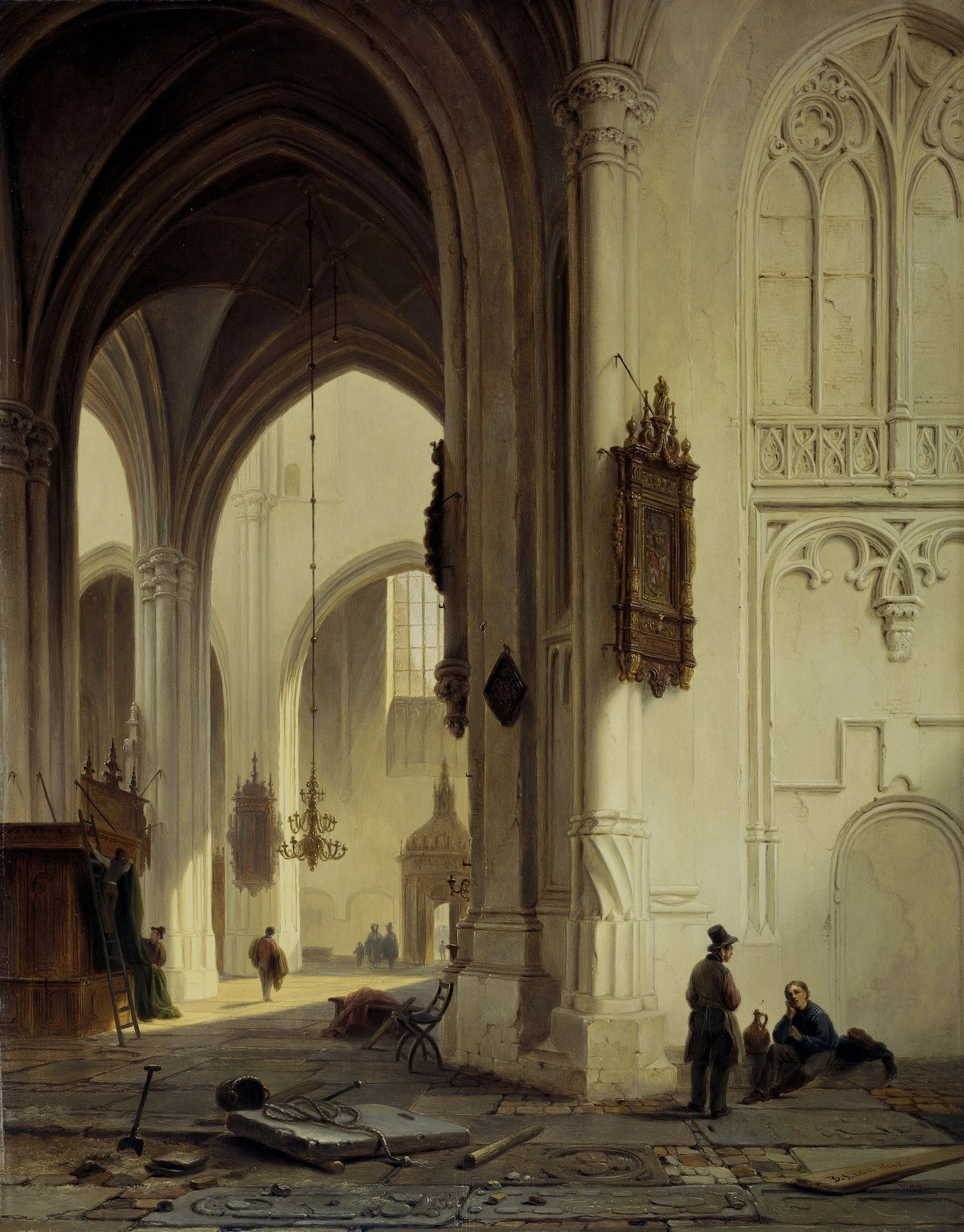 Intérieur de l'église - Bartholomeus Johannes van Hove