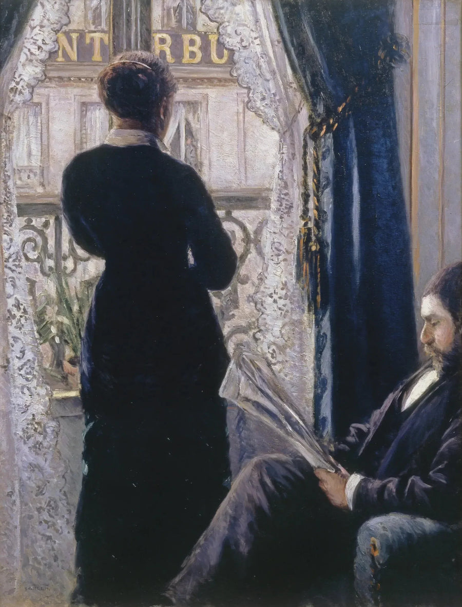 Interno, donna alla finestra - Gustave Caillebotte