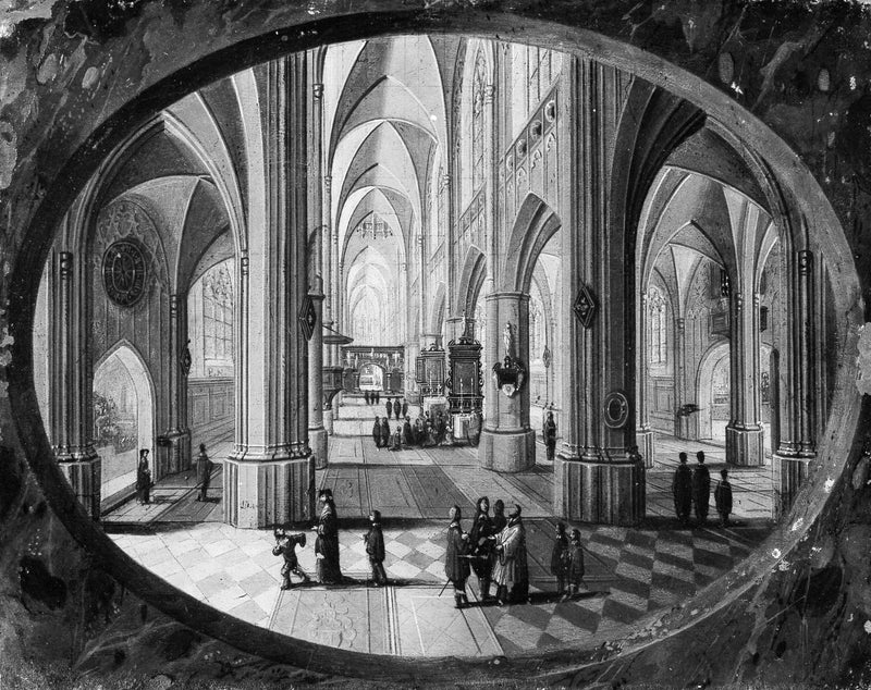 Interior of a Gothic Church by Day - Frans Francken III|Pieter Neeffs the Elder