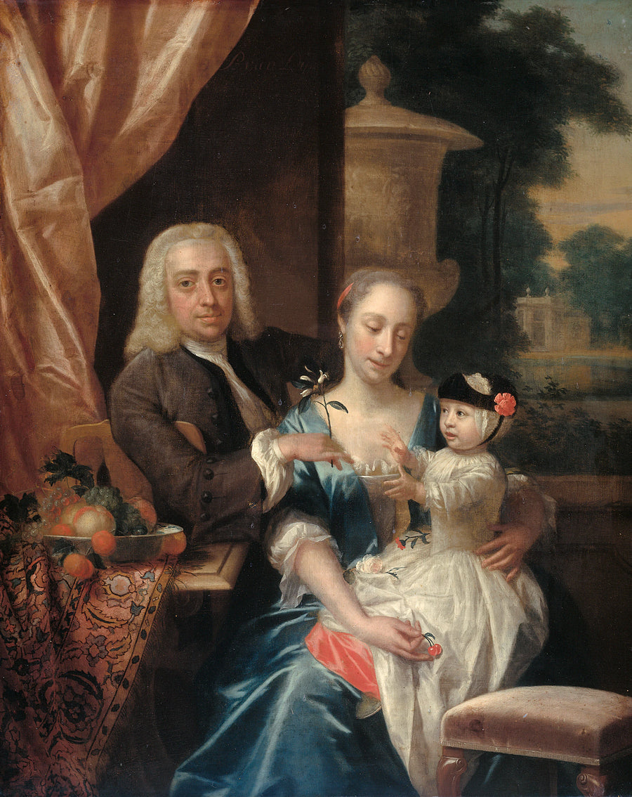 Isaac Parker, son épouse Justina Johanna Ramskrammer et leur fils Willem Alexander - Philip van Dijk